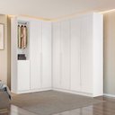 Ver imagem 1 de Guarda-Roupa Casal Modulado Andorra 7 Portas 6 Gavetas Branco - Pnr Móveis