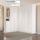 Ver imagem 7 de Guarda-Roupa Casal Modulado Andorra 7 Portas 6 Gavetas Branco - Pnr Móveis