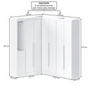 Ver imagem 3 de Guarda-Roupa Casal Modulado Andorra 7 Portas 6 Gavetas Branco - Pnr Móveis