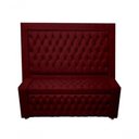 Ver imagem 1 de Kit Cabeceira de Cama Box e Calçadeira Baú Retro Capitonê Botão Encapados Casal 140 Cm Suede