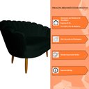 Ver imagem 6 de Namoradeira Pétala 2 Lugares Decorativa Veludo Verde - Montanaris Decor MD MONTANARIS DECOR