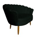 Ver imagem 3 de Namoradeira Pétala 2 Lugares Decorativa Veludo Verde - Montanaris Decor MD MONTANARIS DECOR