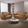 Conjunto de Sofás Rondomóveis Coss Paris 2 e 3 Lugares com Tecido Corino - Marrom - 2