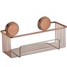 Porta Shampoo Fixação Adesivo Prateleira Multiuso Cobre Acetinado Future - 1