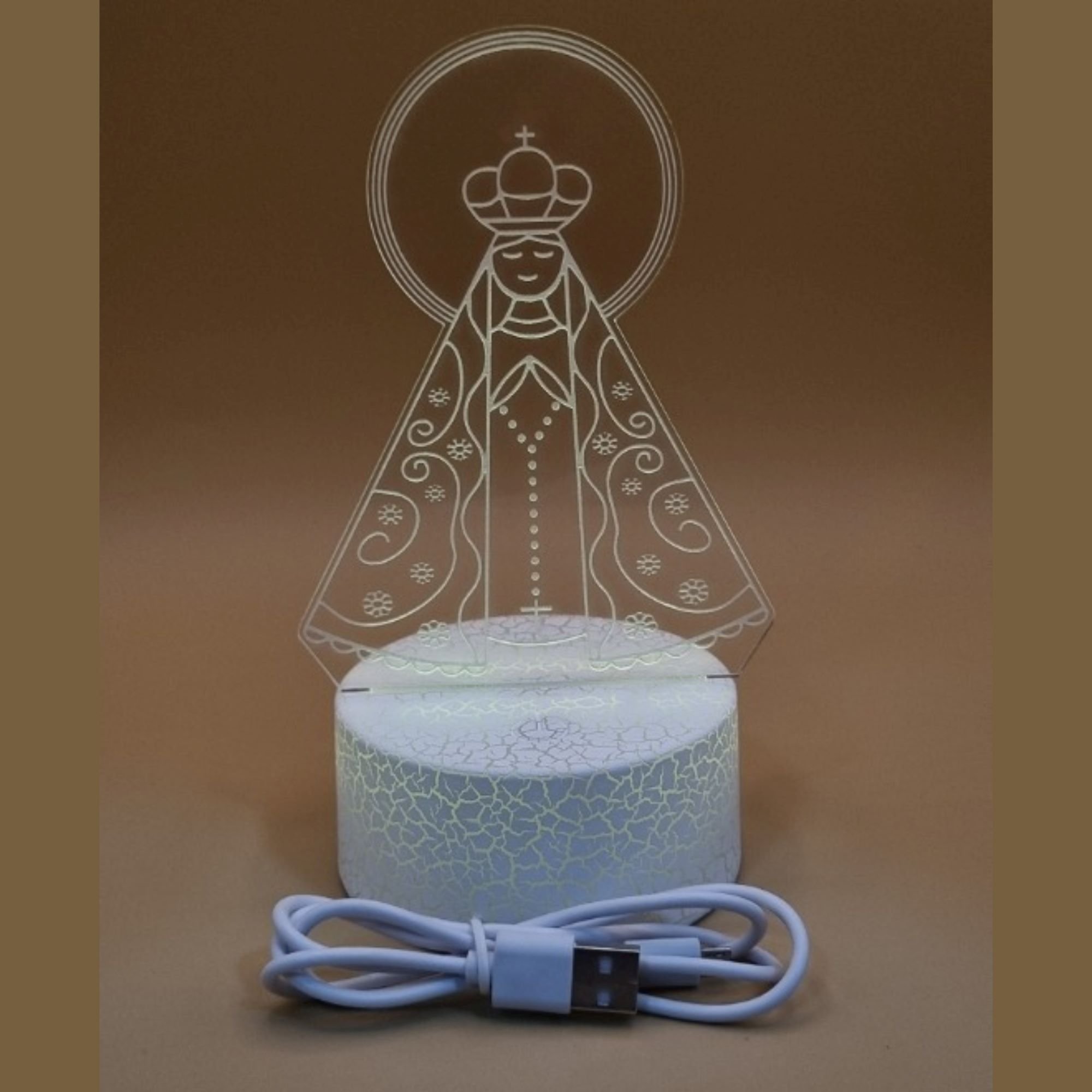 Luminária 3d Led-rgb Santa Nossa Senhora Aparecida - 4