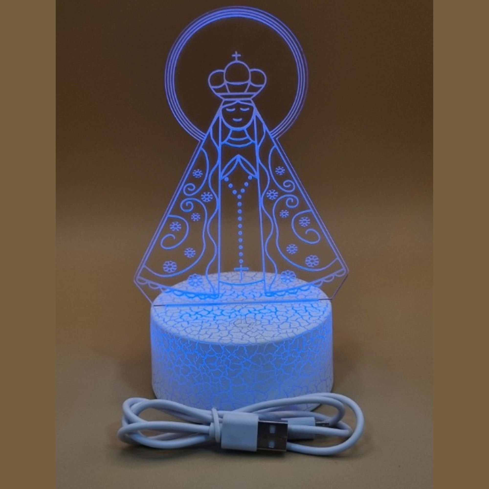 Luminária 3d Led-rgb Santa Nossa Senhora Aparecida - 2