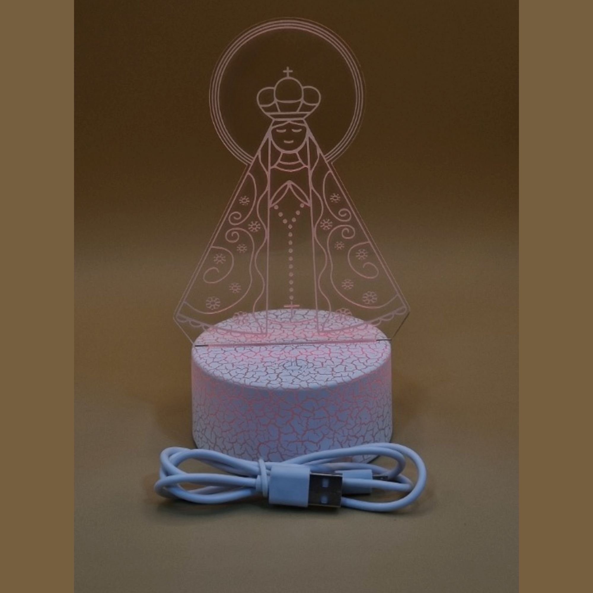 Luminária 3d Led-rgb Santa Nossa Senhora Aparecida - 5