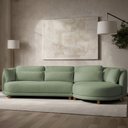 Ver imagem 2 de Sofá 05 Lugares 330cm Arizona com Chaise Esquerdo Bouclé Verde Claro - Nexta Casa