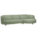 Ver imagem 1 de Sofá 05 Lugares 330cm Arizona com Chaise Esquerdo Bouclé Verde Claro - Nexta Casa
