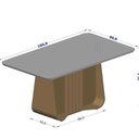Ver imagem 3 de Conjunto Mesa com 6 Cadeiras Harpa Marrom/Marromle/Off White