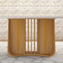 Ver mais imagens de Conjunto Mesa com 6 Cadeiras Harpa Marrom/Marromle/Off White