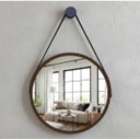Ver imagem 3 de Espelho Redondo Decorativo Suspenso Alça 30cm Varias Cores