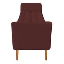 Ver imagem 4 de Calçadeira Recamier Casal 1,50m Londres Veludo Marsala - Pallazio