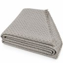 Ver imagem 2 de Kit Manta 120x150 Decorativa para Sofá + 2 Almofadas com Botão Estampada 50x50 - Tecido Malha e Almo