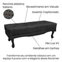 Ver imagem 4 de Recamier 1,95m com Pés Luis Xv e Capitonê em Tecido Veludo Vicenza - Lucadi Preto