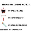Ver imagem 7 de Bandeja Caçamba Pintura 10l com Alça + Suporte Garfo + Rolo de Pintura 23cm 8mm + Cabo Extensor 1,28