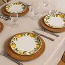 Ver imagem 3 de Kit 4 Pratos Rasos Bio Limonata 27,5cm Cerâmica Porto Brasil Decorados Mesa Posta
