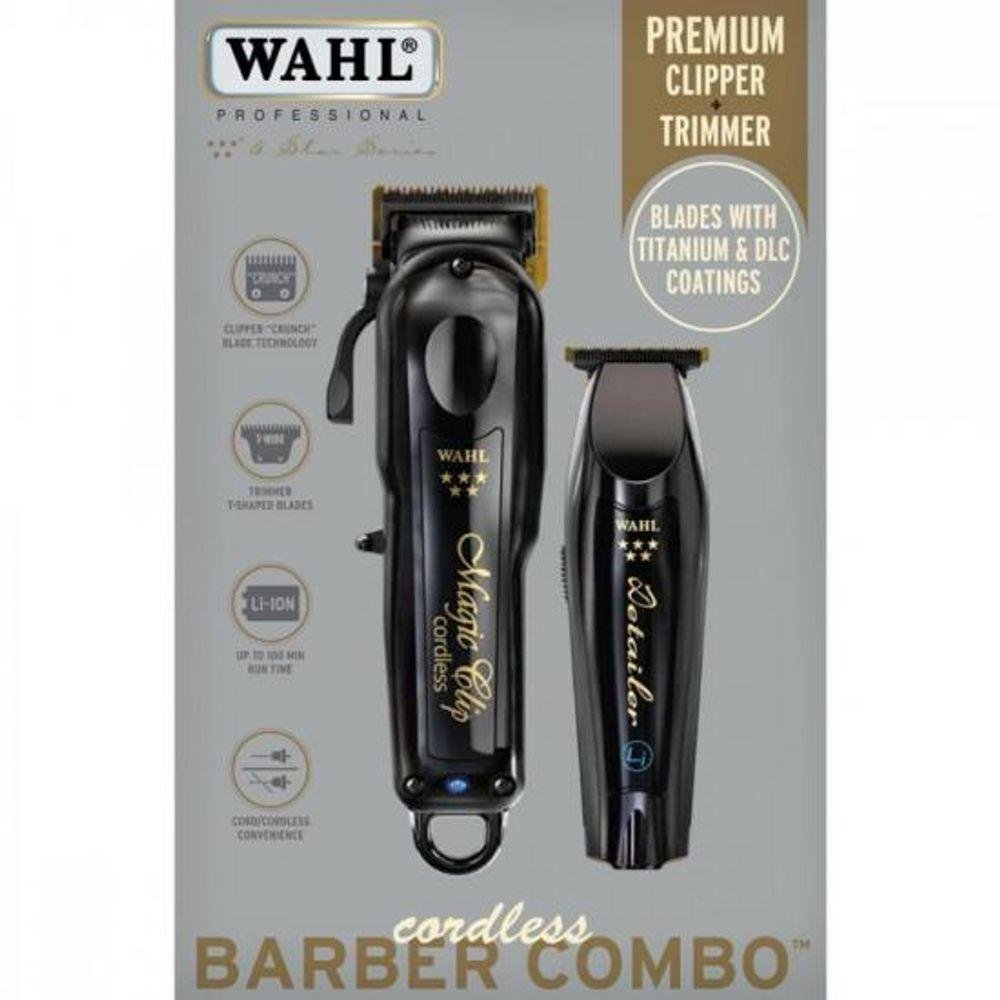 Kit de Máquina de Corte e Acabamento Wahl Cordless Preto - 4