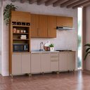 Ver imagem 1 de Cozinha Modulada sem Tampo 5 Peças 11 Portas 3 Gavetas Indekes Imperial