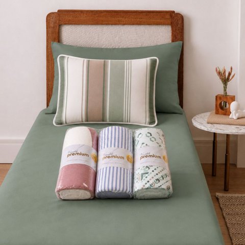 Kit Atacado 3 Jogos de Cama Estampados com Elástico Premium Pent Sortido