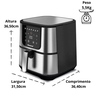 Fritadeira Elétrica sem óleo Air Fryer Amvox  Arf 1255 Inox 7L (220V) - 3