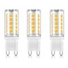 Kit 3x Lâmpadas Led Halopin G9 Bivolt 5w Branco Quente - 1