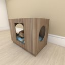 Ver imagem 1 de Cama De Cachorro E-Nichos En484C04Mc MDF Amadeirado
