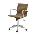 Ver imagem 1 de Cadeira Giratória Baixa Office Sevilha Rivatti em Pu Fendi Base Rodízio Cromado