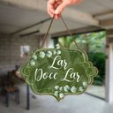 Ver imagem 3 de Placa de Porta Decorativa Frases Lar Plantas Sala Cozinha