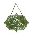 Ver imagem 1 de Placa de Porta Decorativa Frases Lar Plantas Sala Cozinha