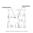 Ver imagem 4 de Espelheira para Banheiro Treviso com 1 Porta e 3 Nichos - Am
