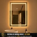 Ver imagem 5 de Espelho LED Retangular Touch 3 Cores de Luz para Banheiro 80x60 cm Bivolts 110/220V
