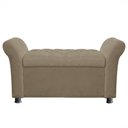 Ver imagem 2 de Recamier Bau Egeo 120x Suede Bege Rosado - Bandiera Decor