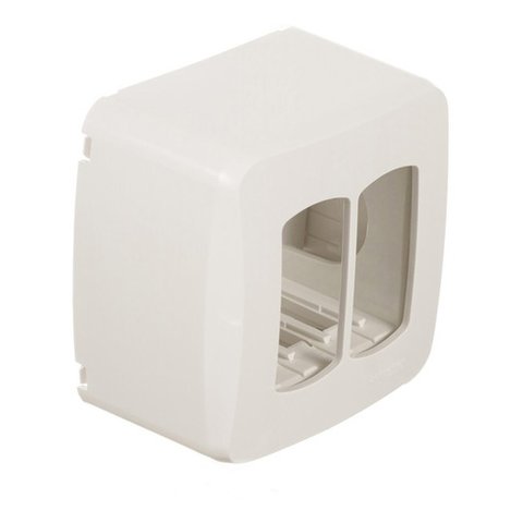 Caixa de Sobrepor para 2 Modulos Branca Miluz Schneider Cor Branco