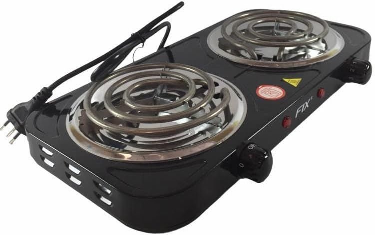 Super Fogão Cooktop Aspiral Fogareiro Disco Elétrico 2 Bocas 5 Temperaturas Portátil - 4