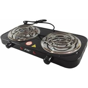 Super Fogão Cooktop Aspiral Fogareiro Disco Elétrico 2 Bocas 5 Temperaturas Portátil