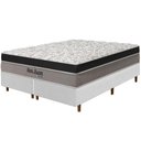 Ver imagem 1 de Cama Box Branca + Colchão King Size San Juan Molas Ensacadas Pillow Paparazzi 193x203x72cm