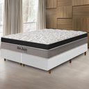Ver imagem 2 de Cama Box Branca + Colchão King Size San Juan Molas Ensacadas Pillow Paparazzi 193x203x72cm