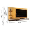 Ver imagem 4 de Painel para TV Suspenso Bento Cedro Bali e Aparador para Sala Pilar Bali – DJ Móveis