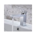 Ver imagem 3 de Torneira Misturador Monocomando Cromado Quadrado Para Banheiro M0101 Harmony Misturador M0101