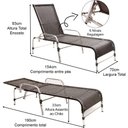 Ver imagem 7 de 2 Cadeiras Espreguiçadeiras e Mesa Confortável para Piscina Preto