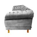Ver imagem 3 de Sofá Chesterfield Capitone Duque Suede Cinza 2,00