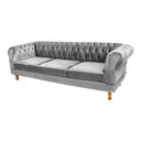 Ver imagem 2 de Sofá Chesterfield Capitone Duque Suede Cinza 2,00