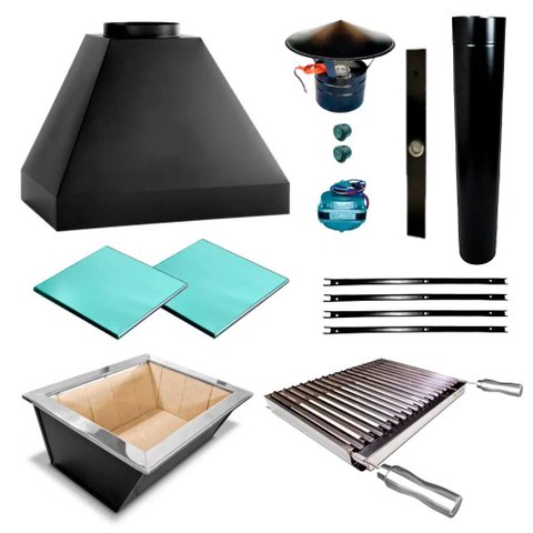 Kit Churrasqueira Gourmet Makeer Grelha Argentina 1623 Gp