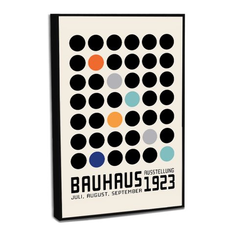 Quadro Decorativo Bauhaus 1923 Sepia com Moldura Filete