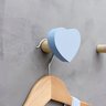 2 Ganchos de Parede Infantil Decoração Bebê Coração 2cabb15:azul - 5