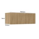 Ver imagem 3 de Armário Aéreo Casal Ravi New 150,5x54cm 100% MDF Olmo 1317