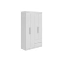 Ver imagem 2 de Guarda Roupa Solteiro 4 Portas e 2 Gavetas Zeus Branco - Lopas