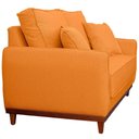 Ver imagem 6 de Kit Sofa Sena 2 e 3 Lugares Base de Madeira para Sala Hotel Linho Terra Cota