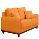 Ver imagem 7 de Kit Sofa Sena 2 e 3 Lugares Base de Madeira para Sala Hotel Linho Terra Cota